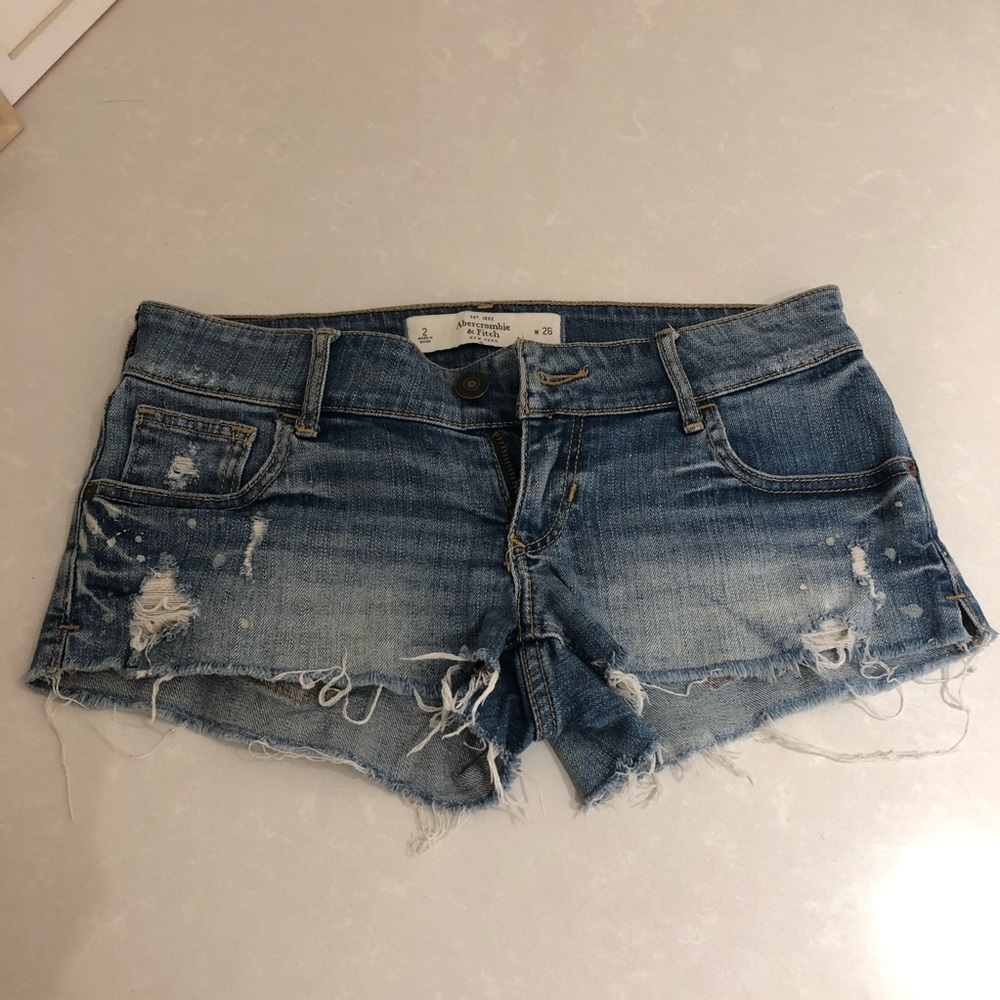 Abercrombie & Fitch Low Waist Denim Shorts